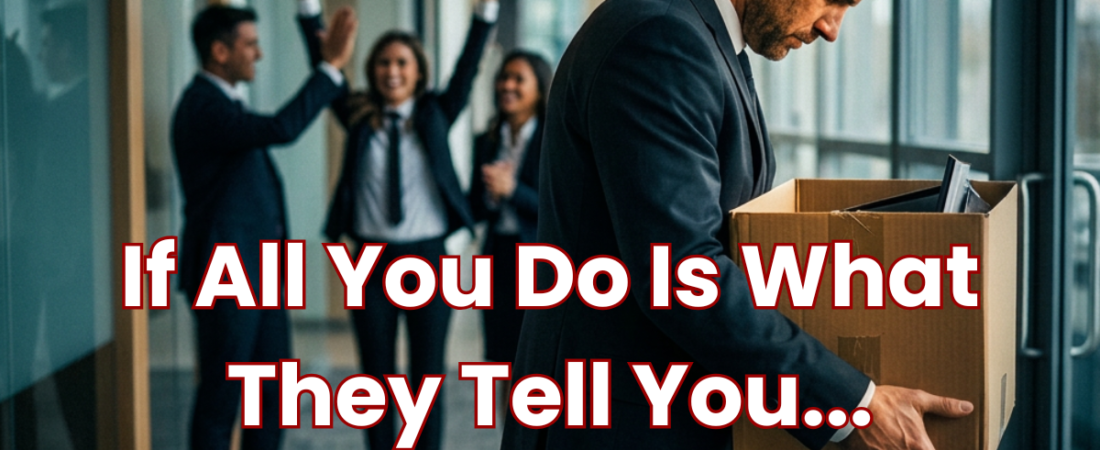 If All You Do Is What They Tell You… Good Luck